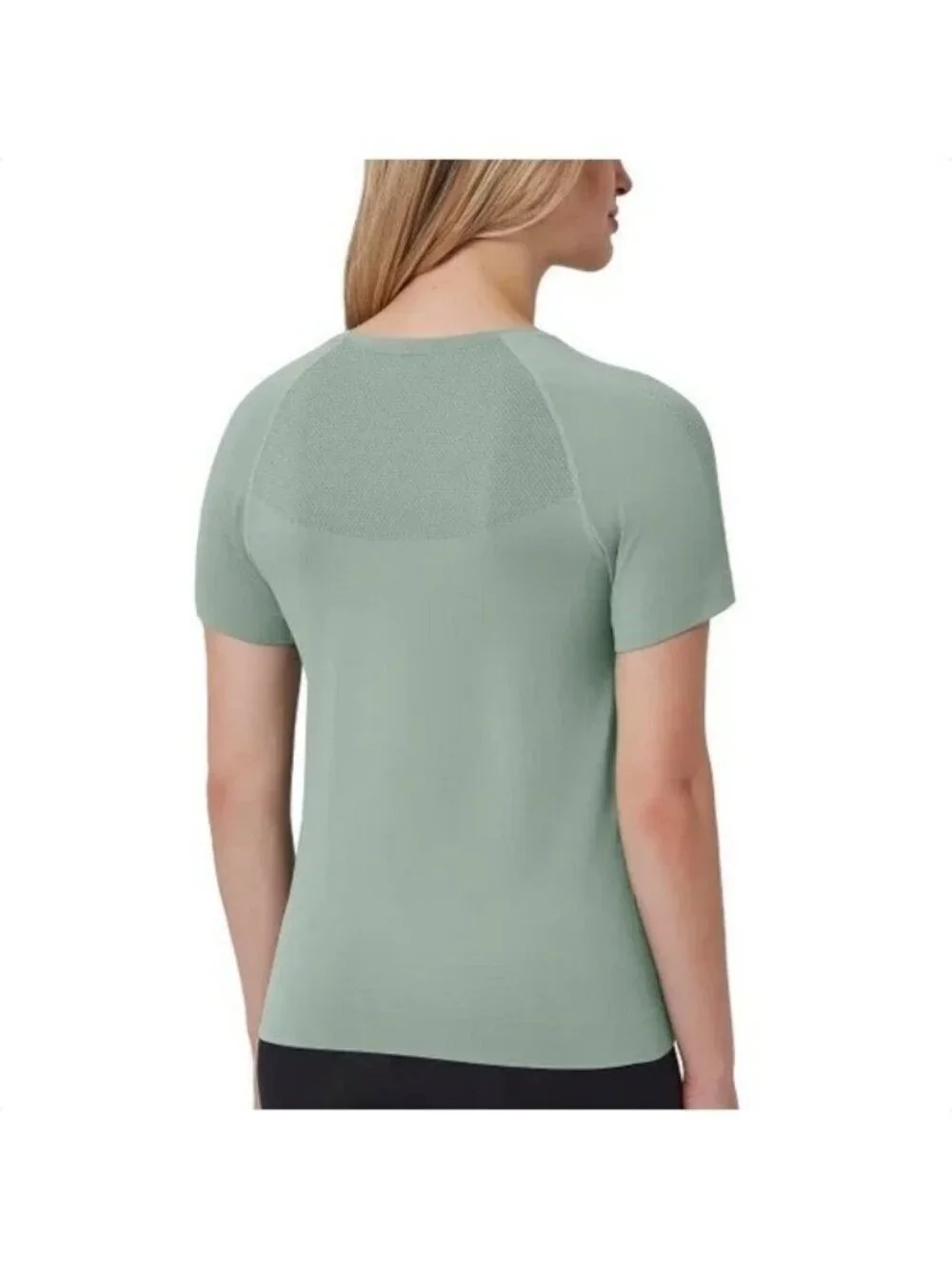 NWT Mondetta Women's S Fitted Active Seamless T-Shirt Green B1654